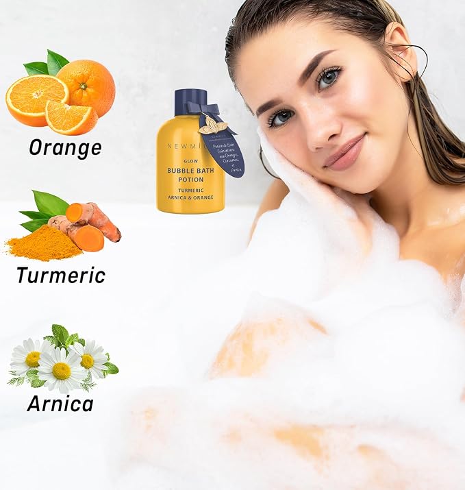 Nutritious Bubble Bath Long Lasting Foam Turmeric Orange Arnica Essential Oil - Image 4