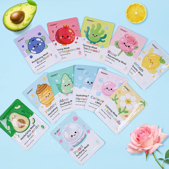 36 Pack Skincare Facial Masks, Hydrating & Moisturizing Face Masks - Image 8