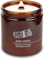 Hemlock Park Palo Santo Apothecary Hand-Poured Scented Candle | Crackling Wood by HemlockPark