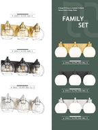 Bathroom Light Fixtures, 3-Light Matte Black Vanity Light, Modern Wall Sconces - Image 7