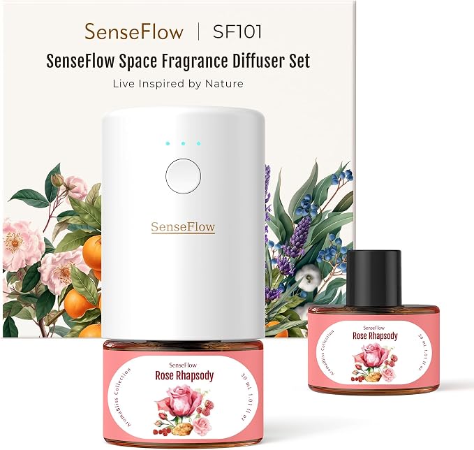 Plug-in Air Freshener for Home, Waterless Essential Oil Diffuser for Bedroom by SenseFlow