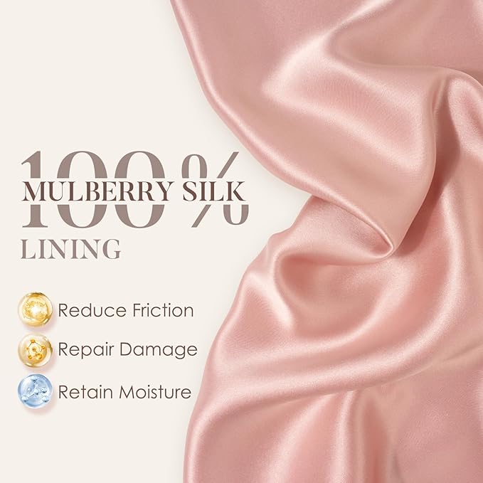 LULUSILK Mulberry Silk Lined Sleep Cap, No More Frizzy Tangled Hair, Stay On - Image 2