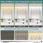 Ascher Bathroom Light Fixtures, 5-Light Vanity Light Over Mirror, Brushed - Image 7
