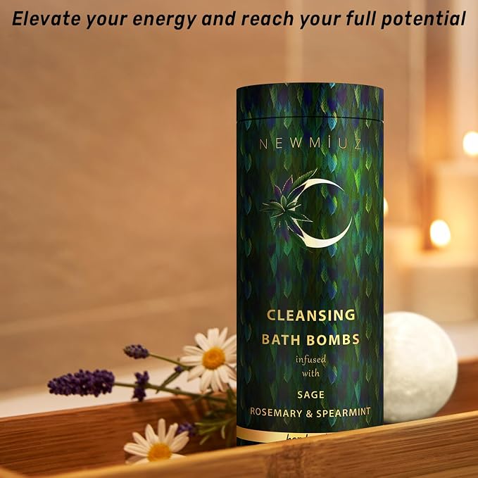 Sage Bath Bombs Spiritual Bath Energy Clearing Protection Shielding Smokeless - Image 5
