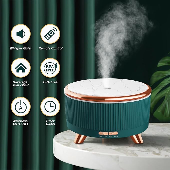 Diffusers for Essential Oils Large Room, 500ml Aromatherapy Diffuser Cool Mist - Image 2