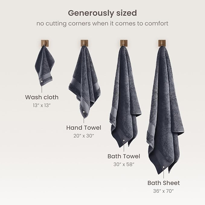 BIOWEAVES 100% Organic Cotton 700 GSM Plush Bath Towels 30" x 58" GOTS Certified - Image 7