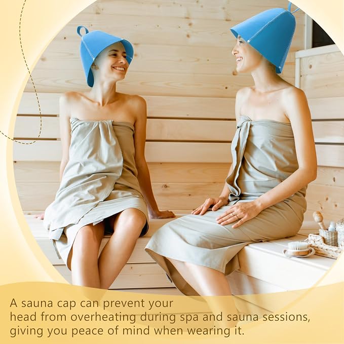 JaGely Sauna Hat for Men Women Sauna Hat Vaporarium Cap Russian Banya Cap for - Image 3