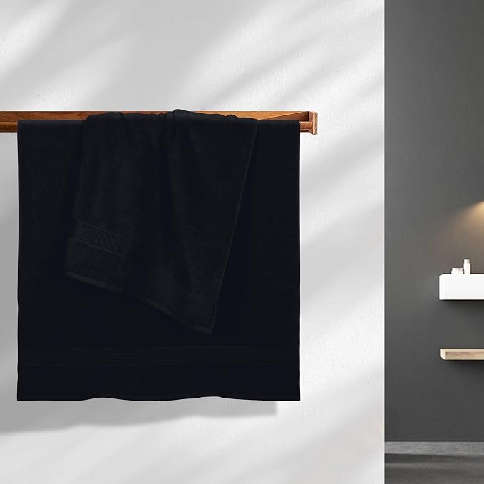 Elvana Home Cotton 2 Pack Oversized Bath Towel Set 28x55 inches, Large Bath - Image 3