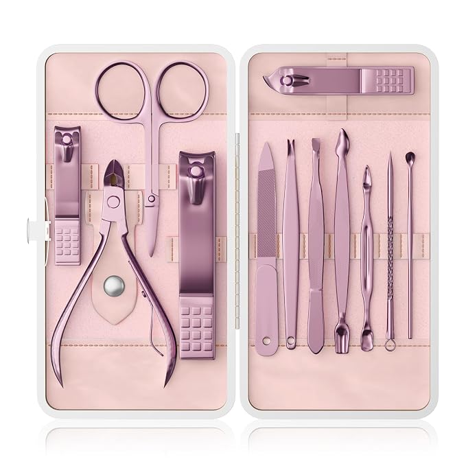 ZIZZON Professional Nail Care Kit, 12-Piece Manicure & Pedicure Grooming Set by ZIZZON