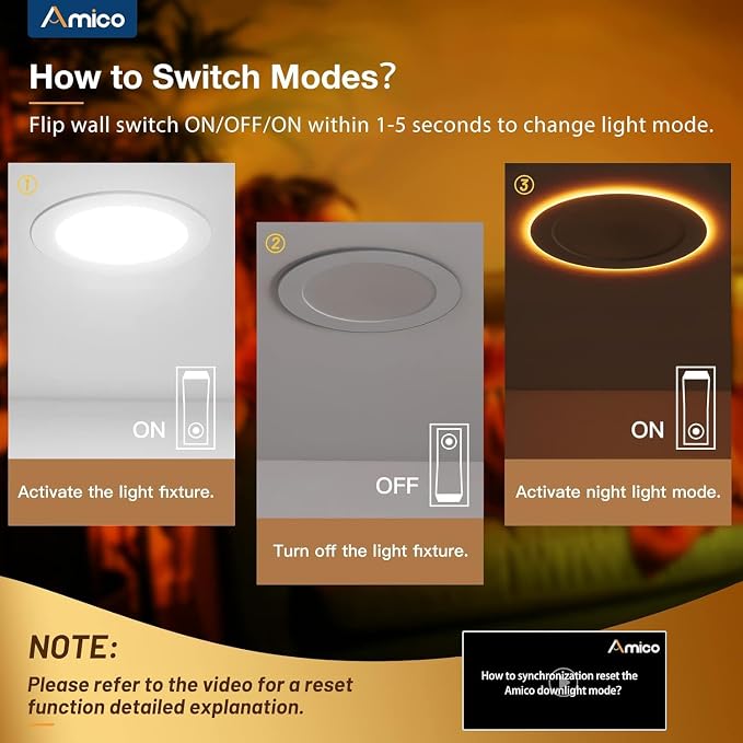 Amico 6 Pack 6 Inch 5CCT LED Recessed Ceiling Light - Image 3