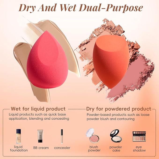 Makeup Sponge Set BS-MALLTriangle Puff 14 Pcs - Image 6