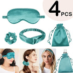 4Pcs Silk Sleep Masks Satin Eye Mask Silky Eyes Cover Blindfold Eyeshade - Image 2
