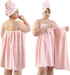REDKISS Pink Plus Size Towel Wrap by REDKISSOnline