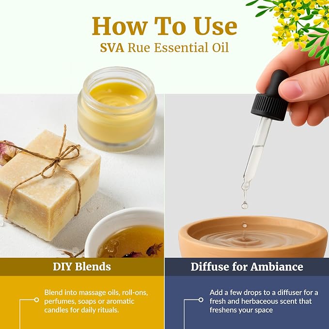 SVA Rue Essential Oil – 1 Fl Oz – 100% Natural Rue Oil - Image 6