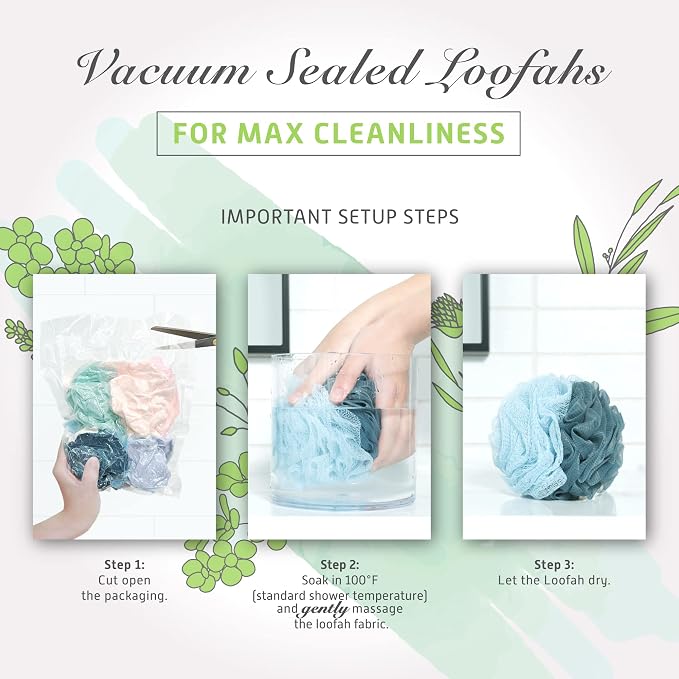 Spongentle Shower Loofah Bath Sponge, Body Scrubber - Image 6