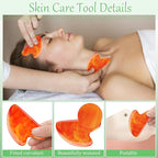 Sherr 24 Pcs Gua Sha Facial Tool Resin Gua Sha Massage Tool Heart Shaped Facial - Image 3