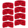 Ondder Spa Headband for Washing Face 8 Pack Red Skincare Headbands for Women by Ondder