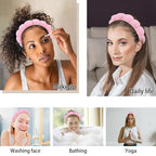 WHAVEL 3 Pack Spa Headband Skincare Headbands, Makeup Headband Sponge Terry - Image 4