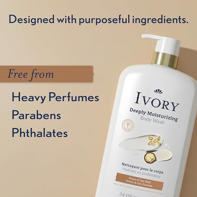 Ivory Body Wash, Deeply Moisturizing, 24hr Nourishing Hydration, Soothes Itchy - Image 6
