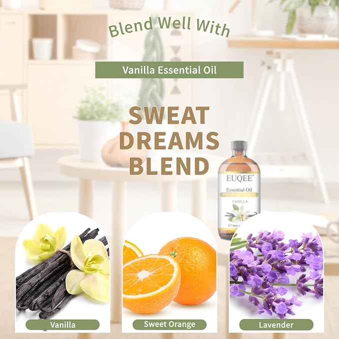 EUQEE Vanilla Essential Oil 118 ml Premium Vanilla Oil - Image 7