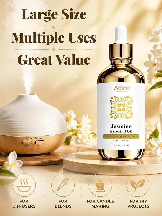 100% Pure Jasmine Essential Oil 4 fl oz - Image 5