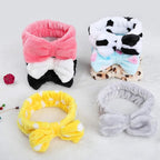 8 Pack Spa Headbands, Coral Fleece Makeup Bow Headbands, Terry Cloth Face Hair - Image 5