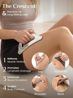 Rena Chris Gua Sha & Muscle Scraper Tool, Stainless Steel Body & Face Gua Sha - Image 3