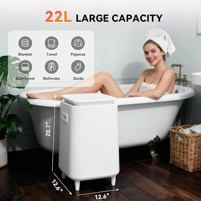 Large Towel Warmer for Bathroom, Unlimited Heating Heated Towel Warmers Bucket - Image 5