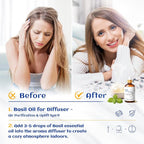 HIQILI Basil Essential Oil, 100% Pure & Natural, Diffuser in Bedroom, Mediation - Image 2