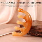 Scalp Massager for Hair Growth Resin Manual Head Scalp Massage Tool Wide Tooth - Image 4
