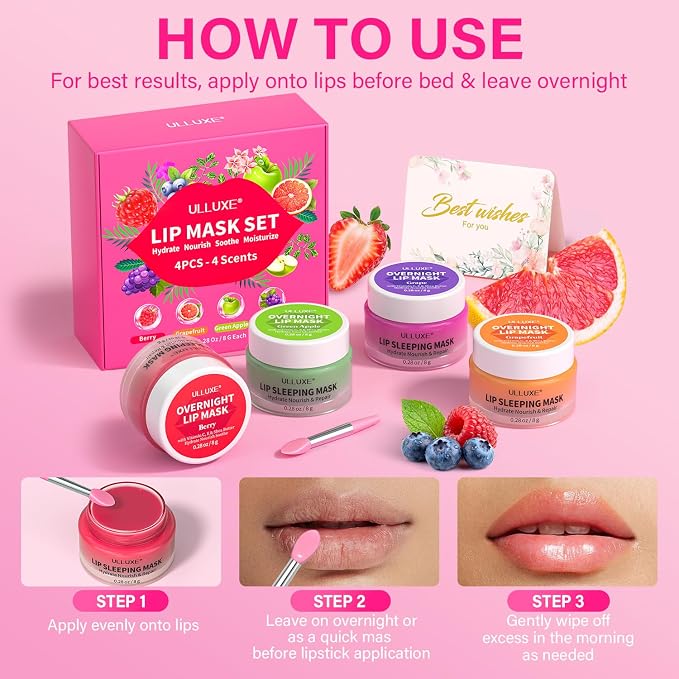 Lip Mask Set 4 Pcs, Mothers Day Gifts - Image 9