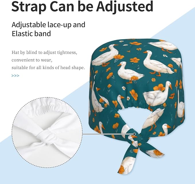 Alligator Ice Cream Working Cap, Scrub Cap - Image 4