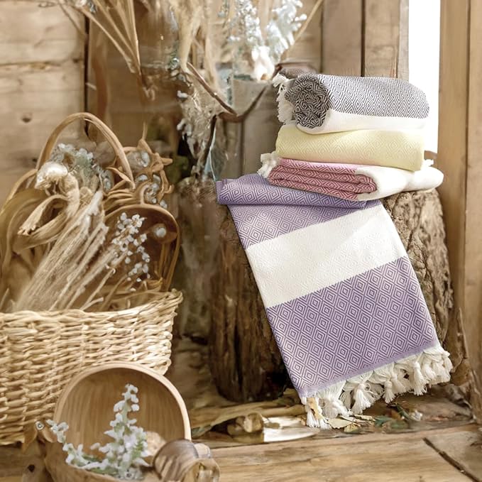 Bazaar Anatolia Turkish Beach Towel – 100% Cotton, Quick Dry, Sand Free Towel - Image 5