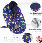 Satin Lined Scrub Caps with Buttons & Sweathand, Surgical Caps - Image 2