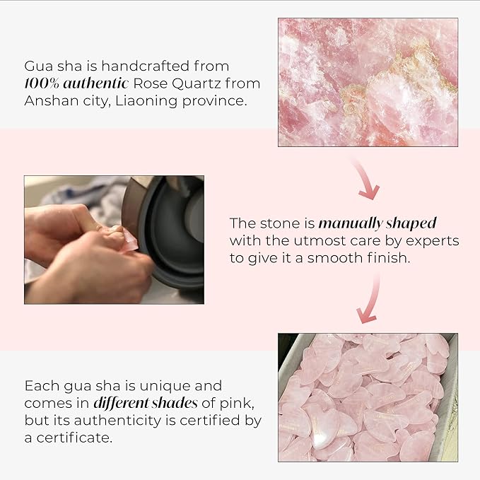 PLANTIFIQUE Rose Quartz Gua Sha Tool – Anti-Aging Face Massager & Jawline Shaper - Image 5