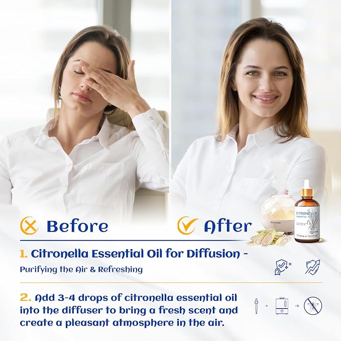 HIQILI 1 Fl Oz Citronella Essential Oil, 100% Pure Undiluted - Image 2
