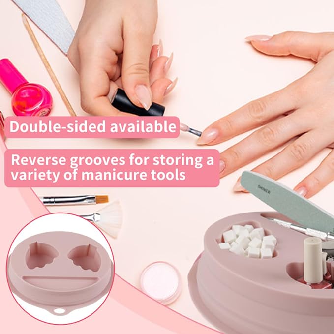 Silicone Hand Soaking Bowl for Nail Art & Manicures – Foldable, Dual Hand Spa - Image 3