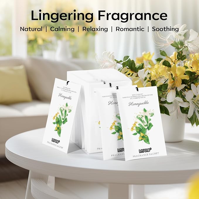 MYARO 12 Packs Honeysuckle Scented Sachets - Image 7