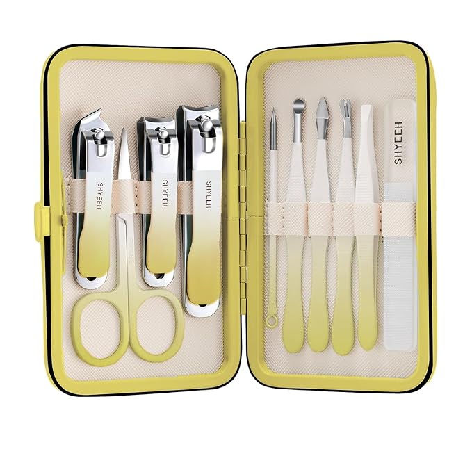 Manicure Set, Portable Mini Manicure and Pedicure Kit, Travel Grooming Nail Kit by SHYEEH