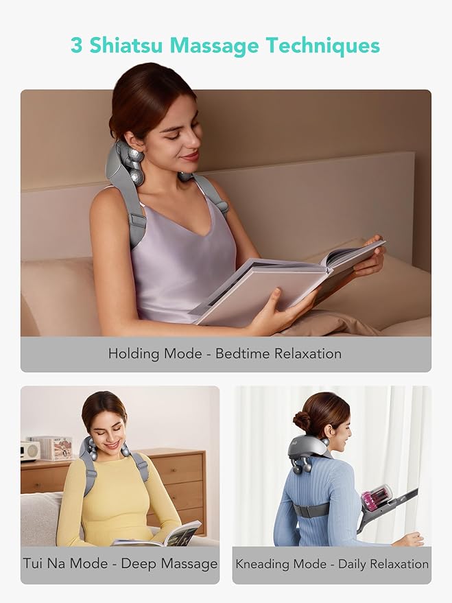 SKG Neck Massager for Pain Relief Deep Tissue Shiatsu Neck and Shoulder - Image 5