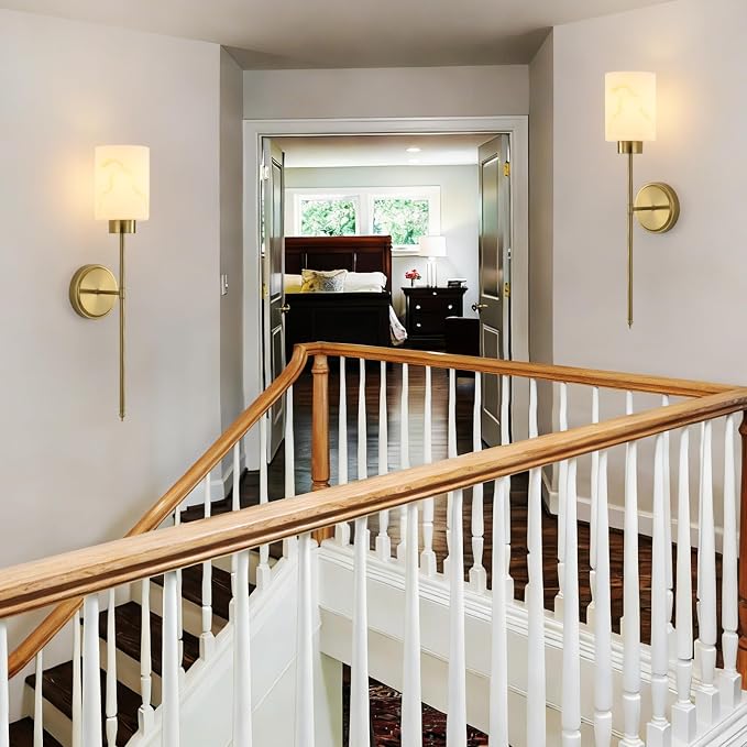 Gold Wall Sconces Set of 2 - Image 6