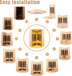 2 Person Far Infrared Sauna 0-5mG Ultra Low EMF 1520W Indoor Sauna Canadian - Image 8