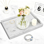 Pure Natural Marble Tray for Bathroom, Sink. Cosmetics, toiletries, etc. can be - Image 4
