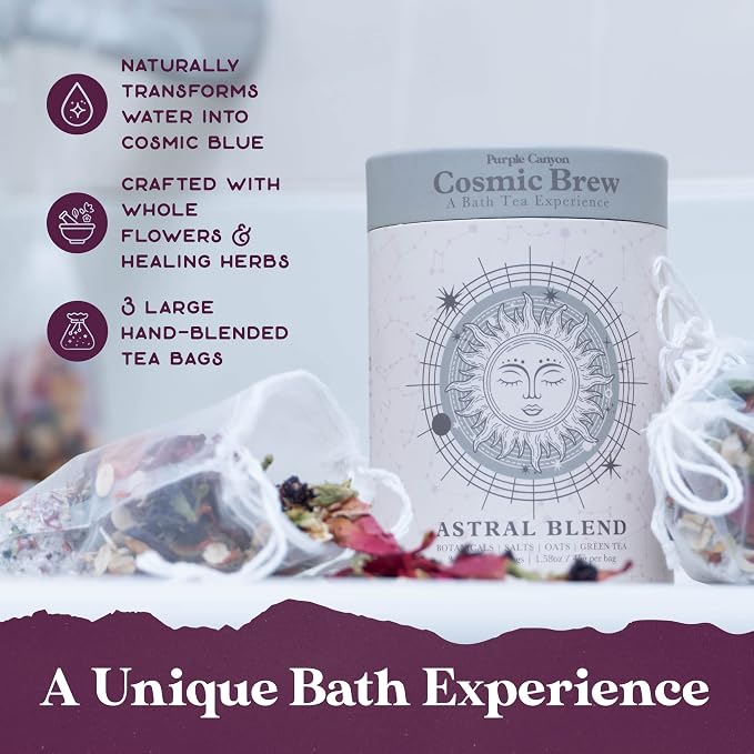 Astral Blend Bath Tea by Purple Canyon | 3 Purifying Bath Soaks - Image 2