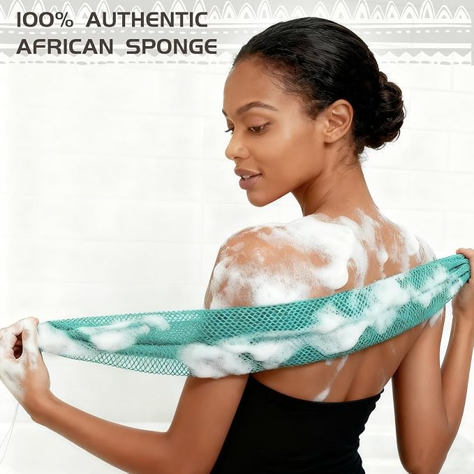 SPMKTBOZAI African Net Sponge Authentic, Loofah Exfoliating Body Scrubber Bath - Image 7