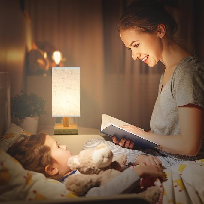 Small Bedside Table Lamp for Bedroom, Minimalist Nightstand Lamp - Image 2