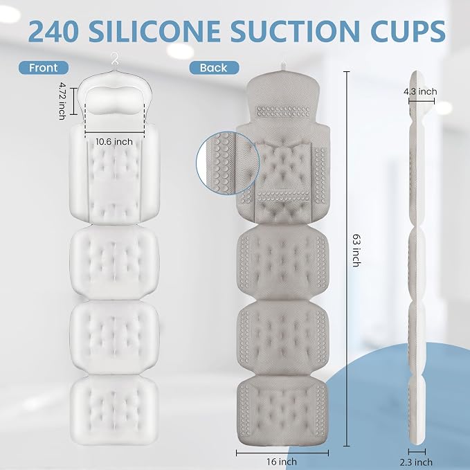Full Body Bath Pillow, Luxury Bath Cushion - Image 2