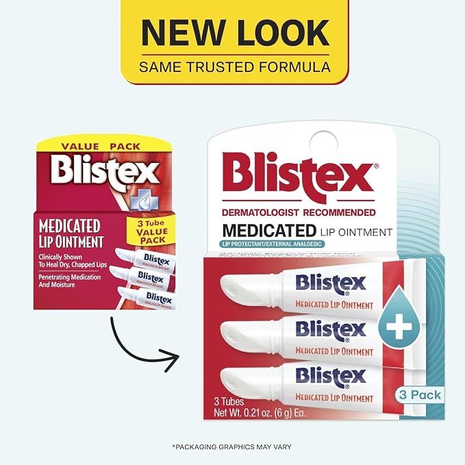 Blistex Medicated Lip Ointment, 0.21 Ounce Tube, Relieves Cold Sores & Helps - Image 3