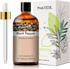 Black Pepper 3.38fl.oz Essential Oil, PHATOIL Pure Aromatherapy Oils by PHATOIL