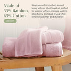 Springtree Home Luxury Bamboo Rayon Bath Towel Set 6 Piece Set | 35% Bamboo - Image 3